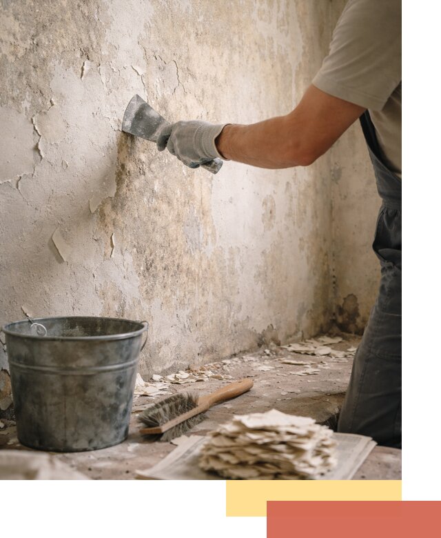 Удаление старой краски со стен в Искитиме качественно и быстро