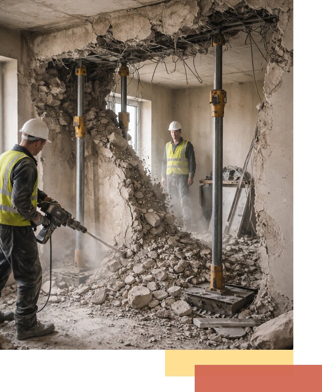 Снос несущих стен в Искитиме с гарантией безопасности и качества