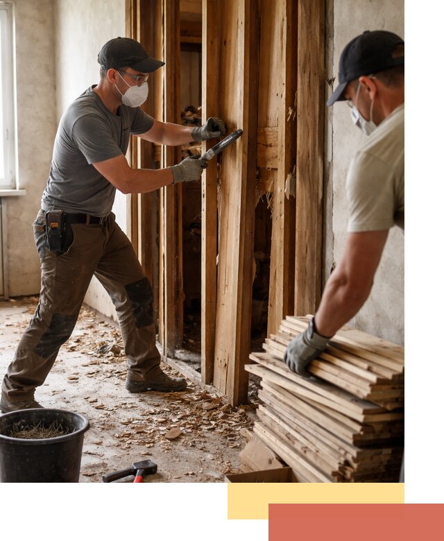 Демонтаж деревянных перегородок в Искитиме быстро и аккуратно