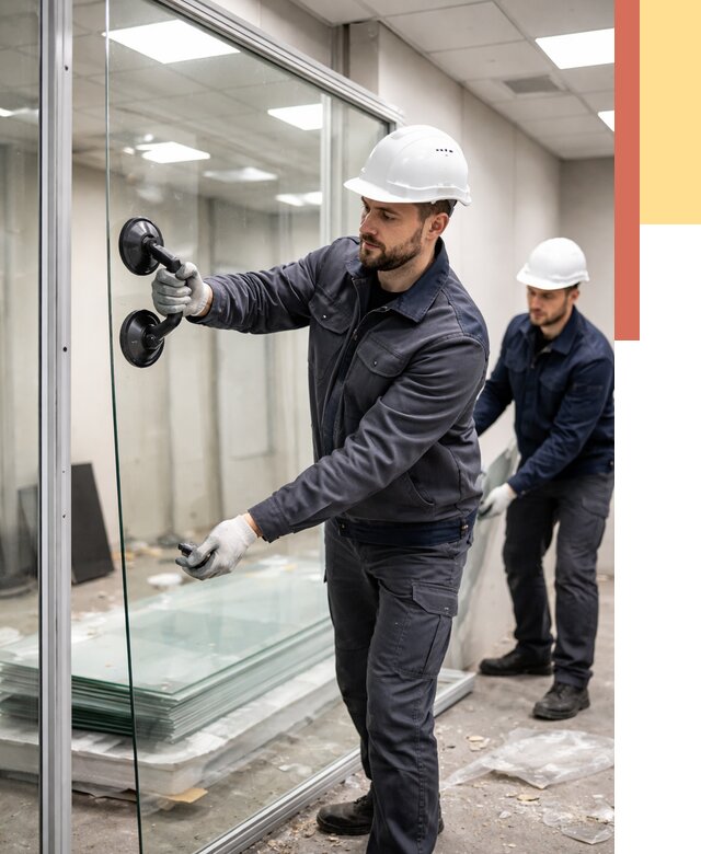 Демонтаж стеклянных перегородок в Искитиме от 3261 руб. — быстро и недорого | ОТДЕЛОЧНИК-Скм