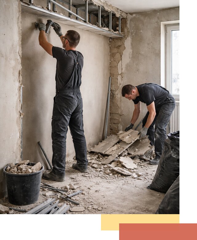 Демонтаж короба из гипсокартона в Искитиме быстро и аккуратно