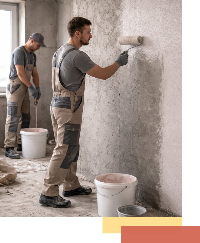 Нанесение бетоноконтакта на стены в Искитиме для последующей отделки