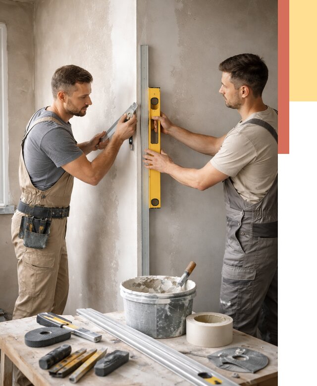 Выведение углов стен в Искитиме от 1886 руб. быстро и недорого | ОТДЕЛОЧНИК-Скм