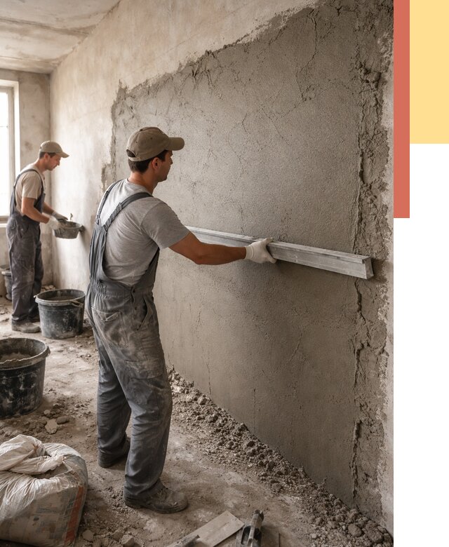 Цементная штукатурка стен в Искитиме от 4586 руб/м2 — быстро и недорого | ОТДЕЛОЧНИК-Скм