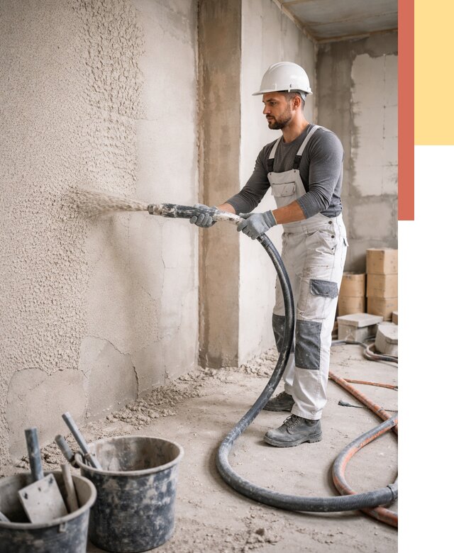 Машинная штукатурка стен в Искитиме под ключ от 6625 руб./м2 | ОТДЕЛОЧНИК-Скм