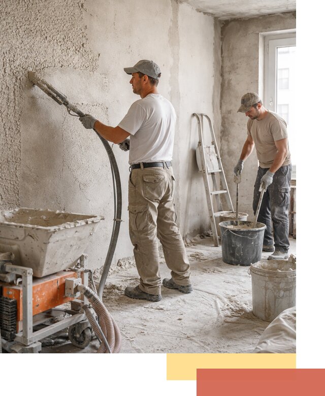 Машинная штукатурка стен в Искитиме — быстро и качественно