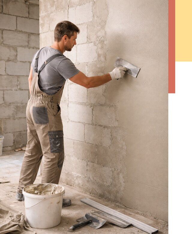 Штукатурка стен из газобетона в Искитиме от 2140 руб./м2 — быстро и недорого | ОТДЕЛОЧНИК-Скм