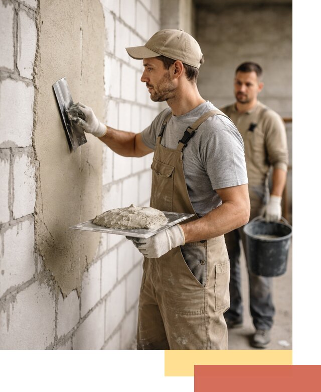 Штукатурка стен из газобетона в Искитиме под ключ