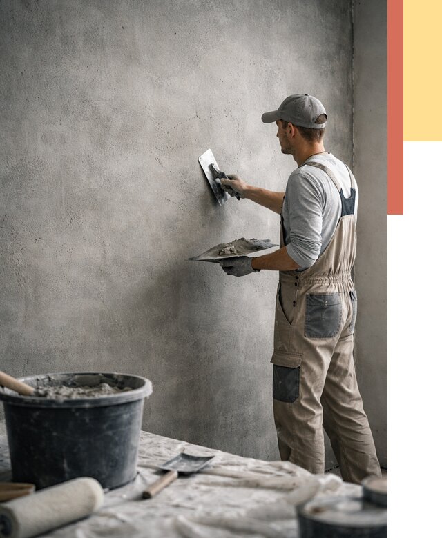 Декоративная штукатурка под бетон в Искитиме от 2548 руб./м² — нанесение под ключ | ОТДЕЛОЧНИК-Скм