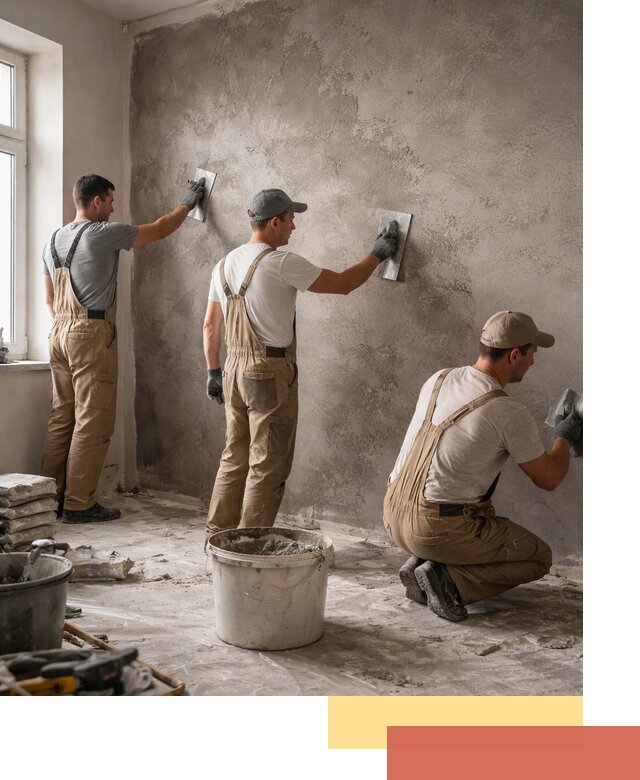 Декоративная штукатурка под бетон в Искитиме для стен и потолков