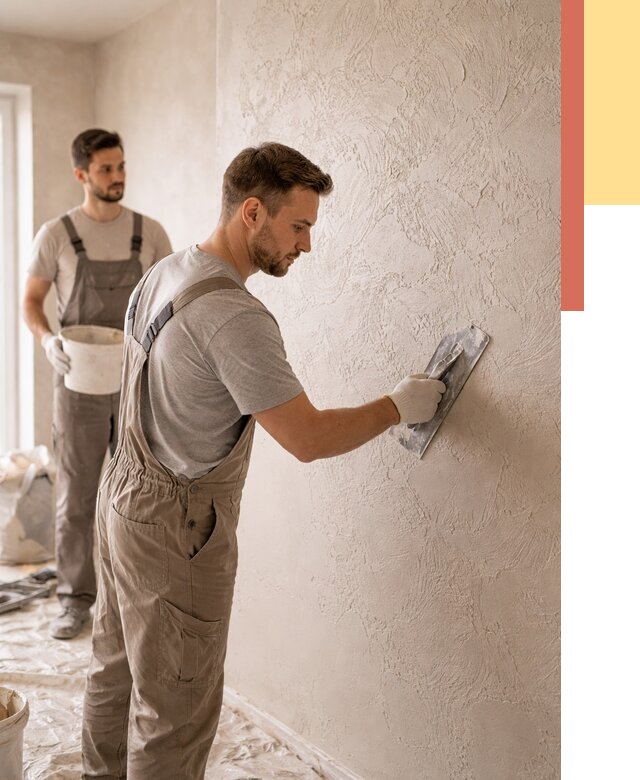 Фактурная штукатурка стен в Искитиме от 4281 руб./м² — заказать под ключ | ОТДЕЛОЧНИК-Скм