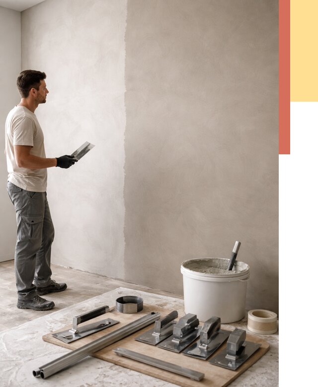 Нанесение микроцемента на стены в Искитиме от 3261 руб./м2 под ключ | ОТДЕЛОЧНИК-Скм