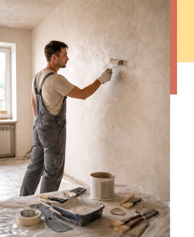 Нанесение лессирующей краски по декоративке в Искитиме от 1784 руб. | ОТДЕЛОЧНИК-Скм