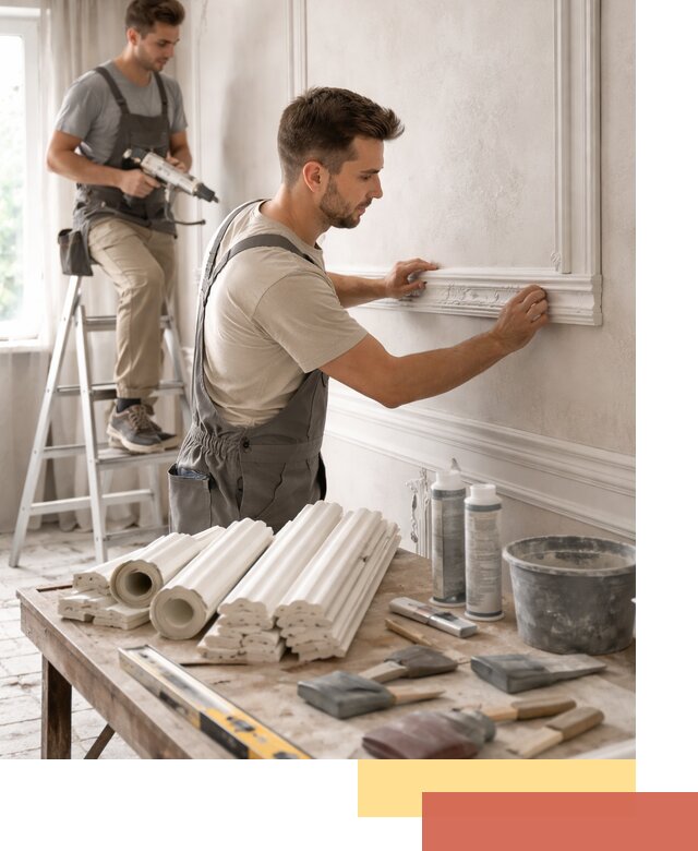 Монтаж лепнины на стены в Искитиме профессионально и качественно