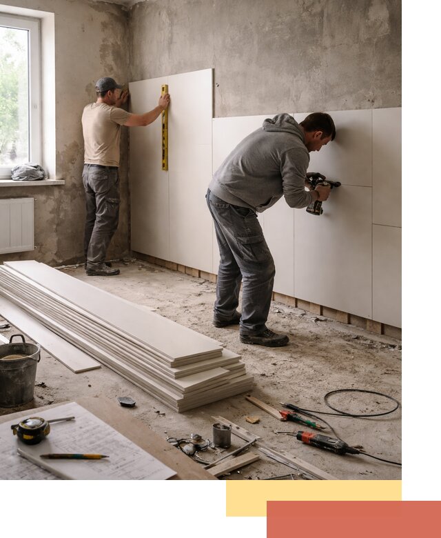 Монтаж ПВХ панелей на стены в Искитиме качественно и быстро