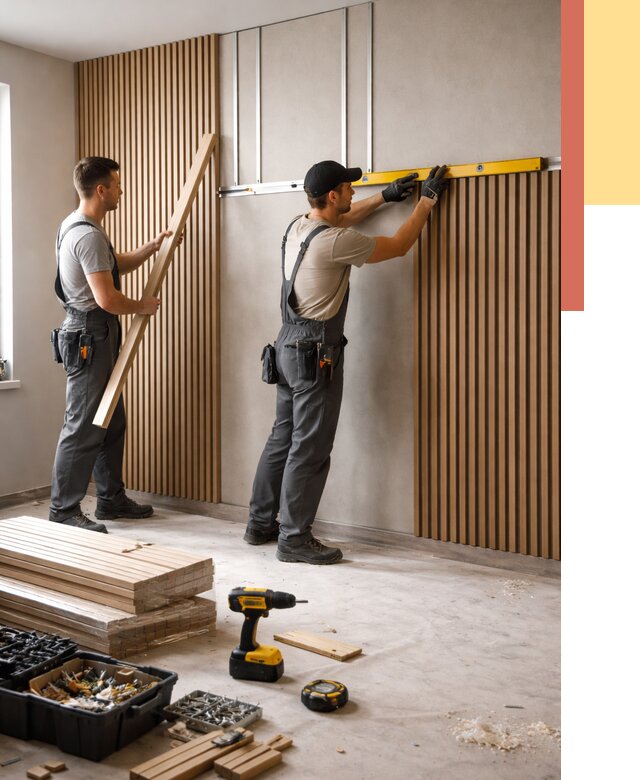 Монтаж реечных панелей на стены в Искитиме от 1223 руб. — быстро и недорого | ОТДЕЛОЧНИК-Скм