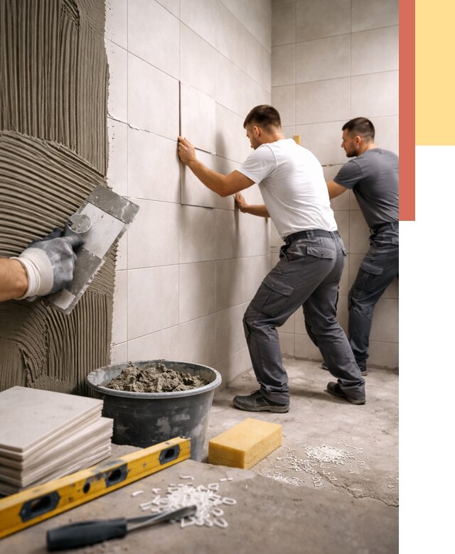 Укладка плитки на стены в Искитиме от 866 руб. — качественно и недорого | ОТДЕЛОЧНИК-Скм