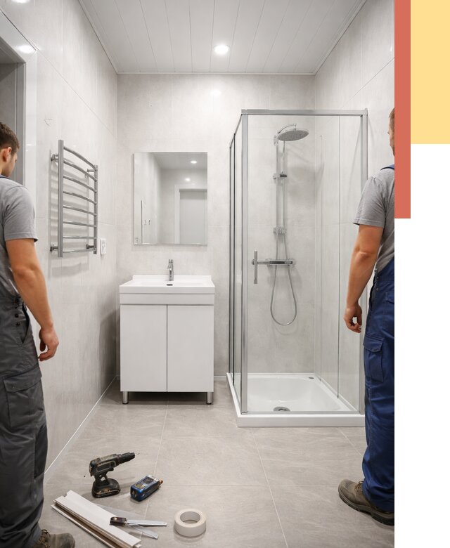 Отделка ванной комнаты панелями ПВХ в Искитиме от 4586 руб. за м2 | ОТДЕЛОЧНИК-Скм