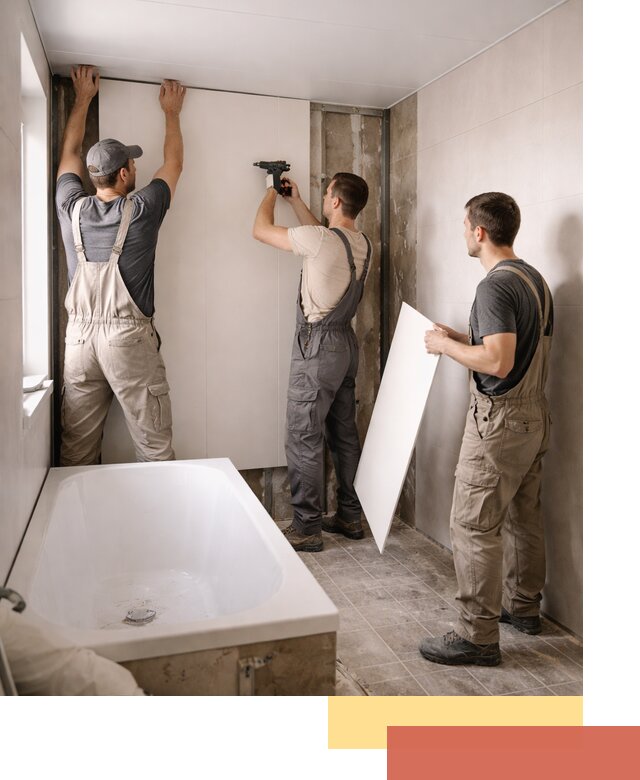 Отделка ванной панели ПВХ профессионально в Искитиме