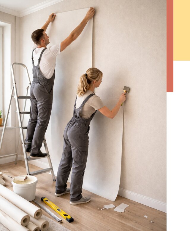 Поклейка флизелиновых обоев в Искитиме от 6115 руб. | Быстро и недорого — ОТДЕЛОЧНИК-Скм