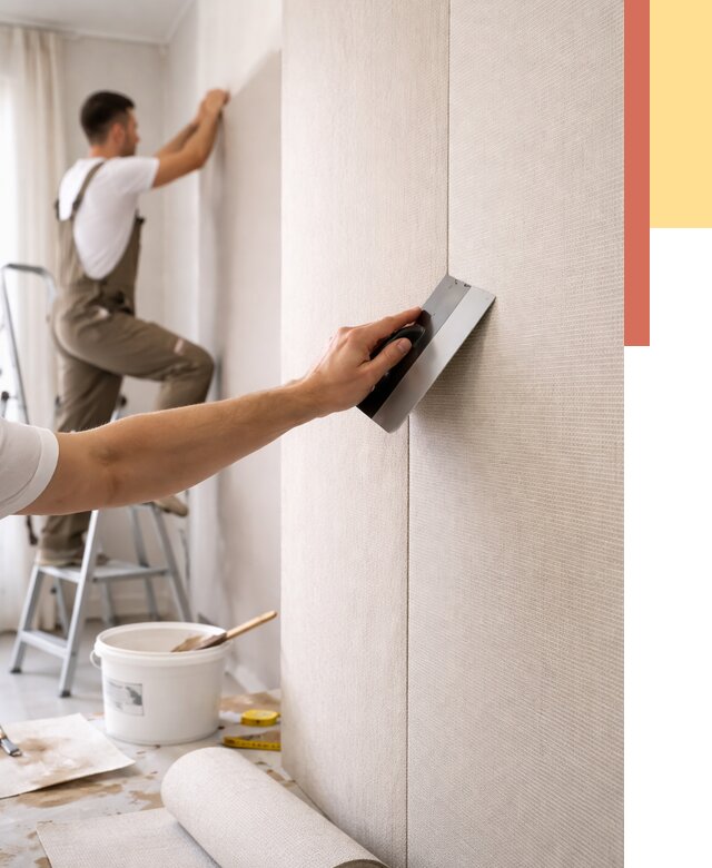 Поклейка текстильных обоев в Искитиме от 4586 руб. под ключ | ОТДЕЛОЧНИК-Скм