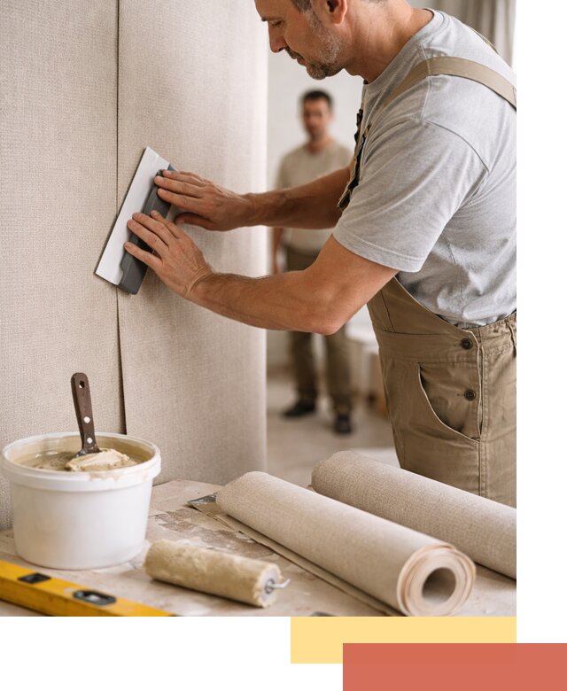 Поклейка текстильных обоев в Искитиме профессионально и аккуратно