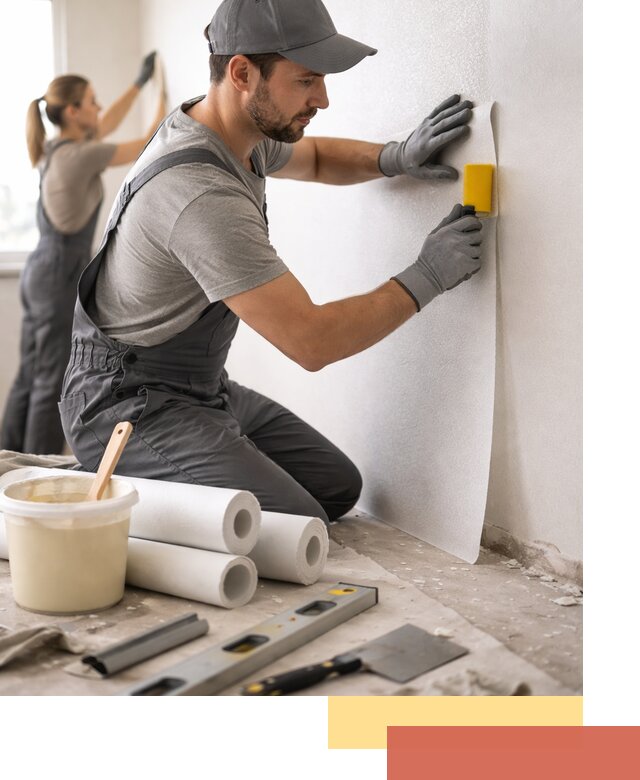 Поклейка стеклообоев профессионально в Искитиме