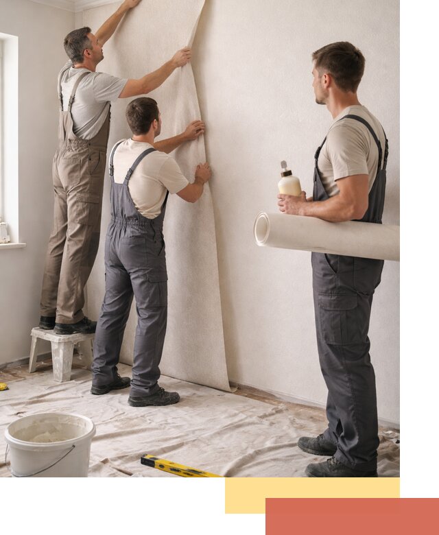 Оклейка стен обоями в Искитиме — качественно и профессионально