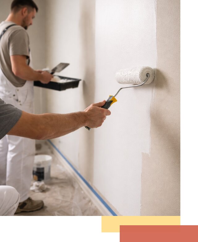 Покраска стен акриловой краской профессионально в Искитиме