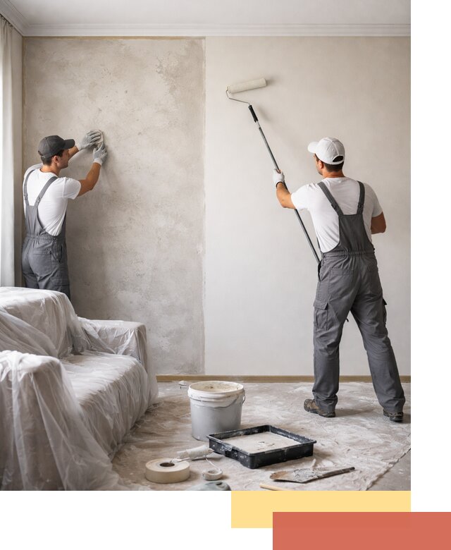 Покраска стен антивандальной краской в Искитиме