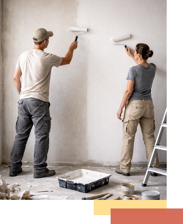 Окраска стен по стеклохолсту в Искитиме качественно и долговечно