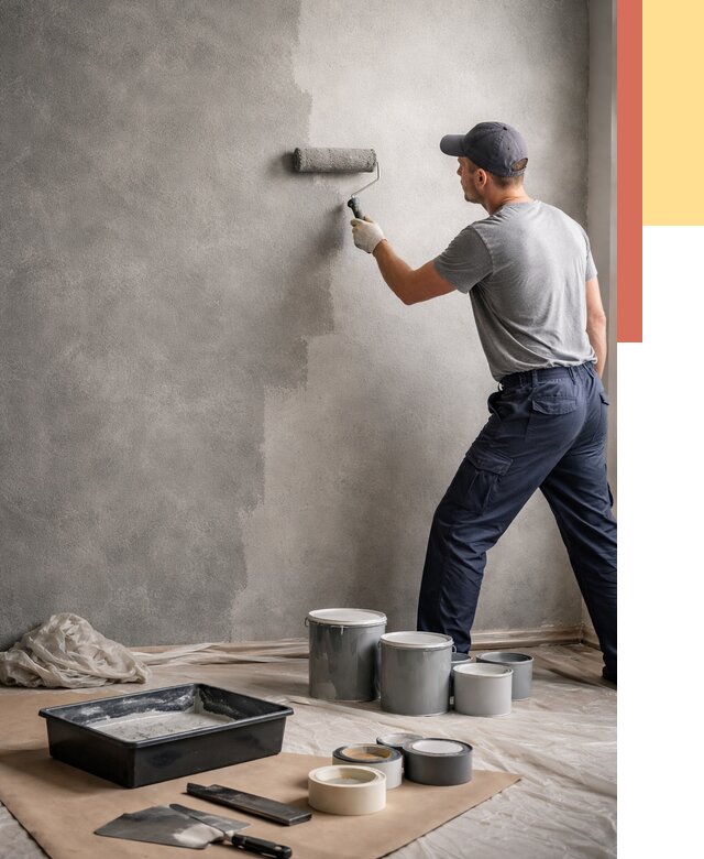 Покраска стен под бетон в Искитиме от 662 руб. за м2 — быстро и недорого | ОТДЕЛОЧНИК-Скм