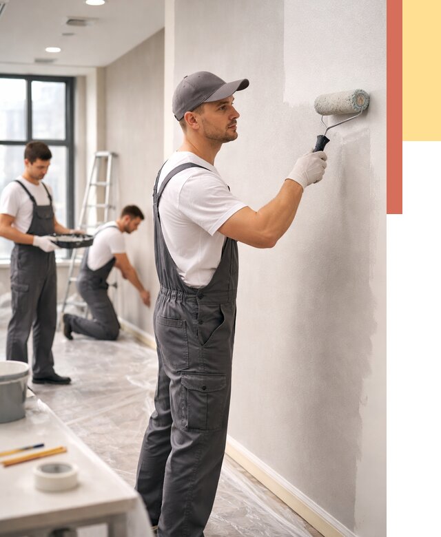 Покраска стен в офисе в Искитиме от 8663 руб. — быстро и недорого | ОТДЕЛОЧНИК-Скм