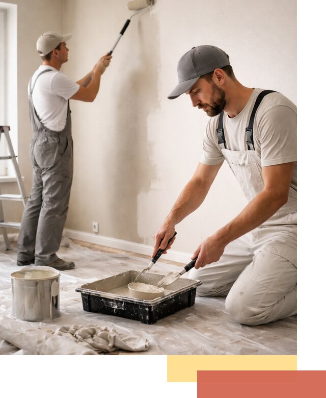 Покраска стен в квартире в Искитиме — профессионально и аккуратно