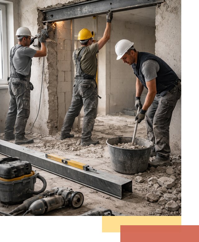 Создание проемов в стенах и несущих конструкциях в Искитиме