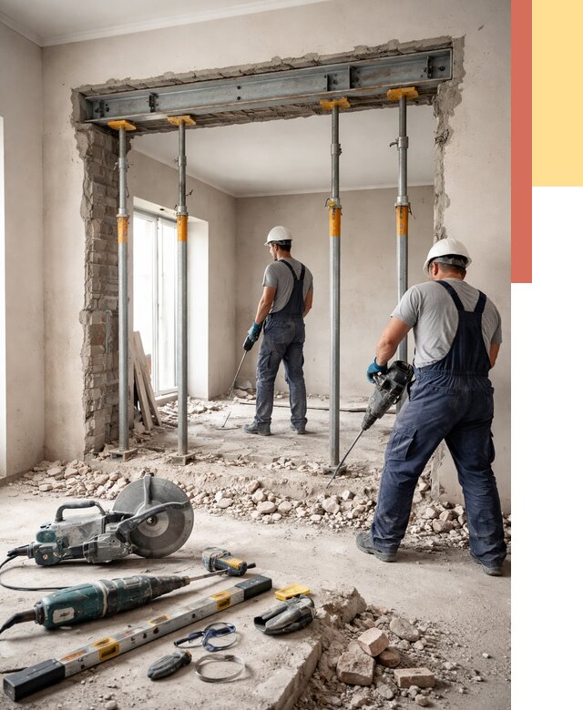 Прорезка проема в стене в Искитиме от 4586 руб. — быстро и недорого | ОТДЕЛОЧНИК-Скм