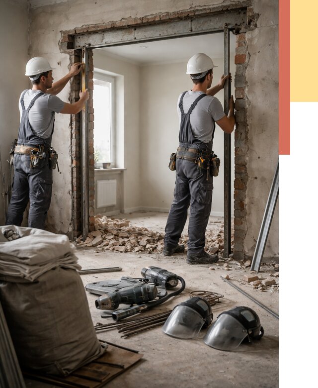 Расширение дверного проема в Искитиме от 12740 руб. под ключ | ОТДЕЛОЧНИК-Скм