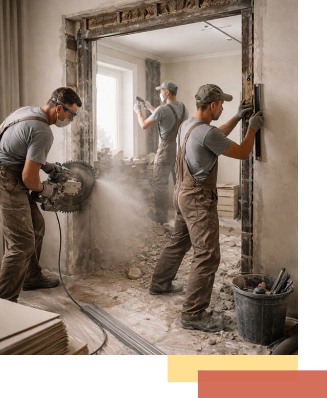 Расширение дверного проема под установку новой двери в Искитиме