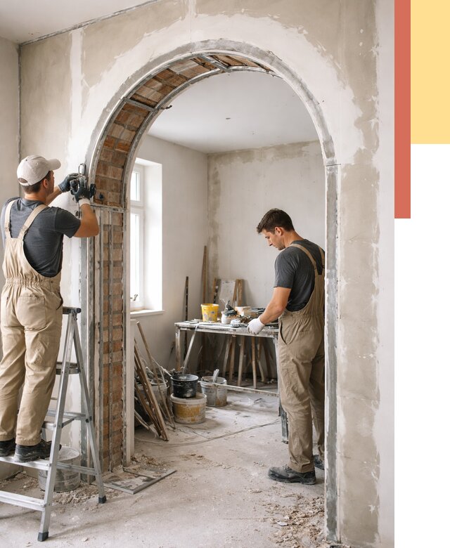 Устройство арочного проема в Искитиме от 9682 руб. под ключ — быстро и недорого | ОТДЕЛОЧНИК-Скм