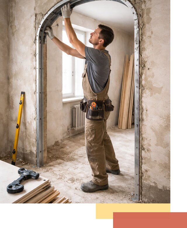 Устройство арочного проема в Искитиме под ключ