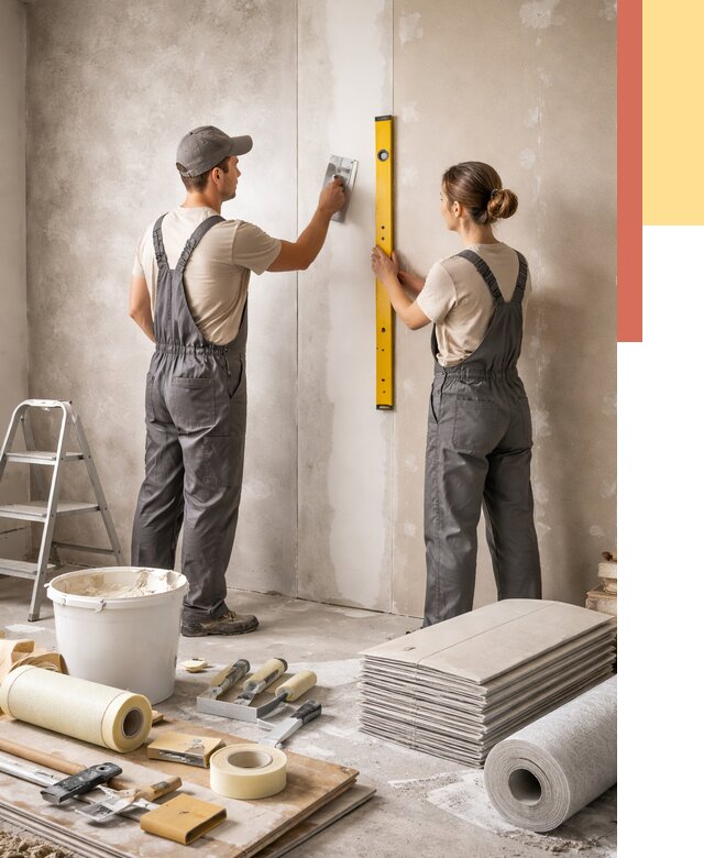 Отделка стен в Искитиме от 1529 руб/м² — недорого, быстро, под ключ | ОТДЕЛОЧНИК-Скм