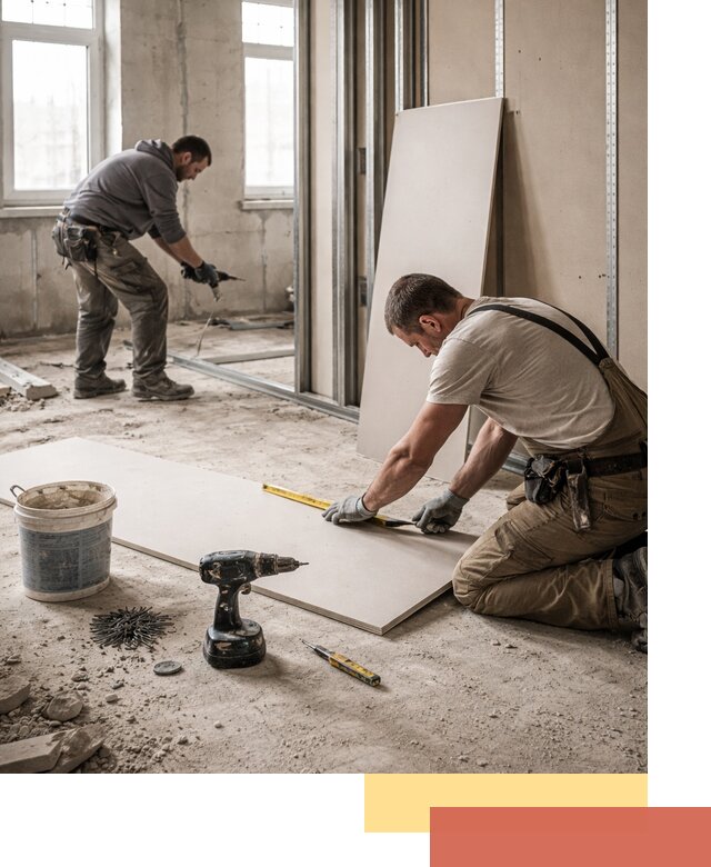 Кладка перегородок из ПГП под ключ в Искитиме