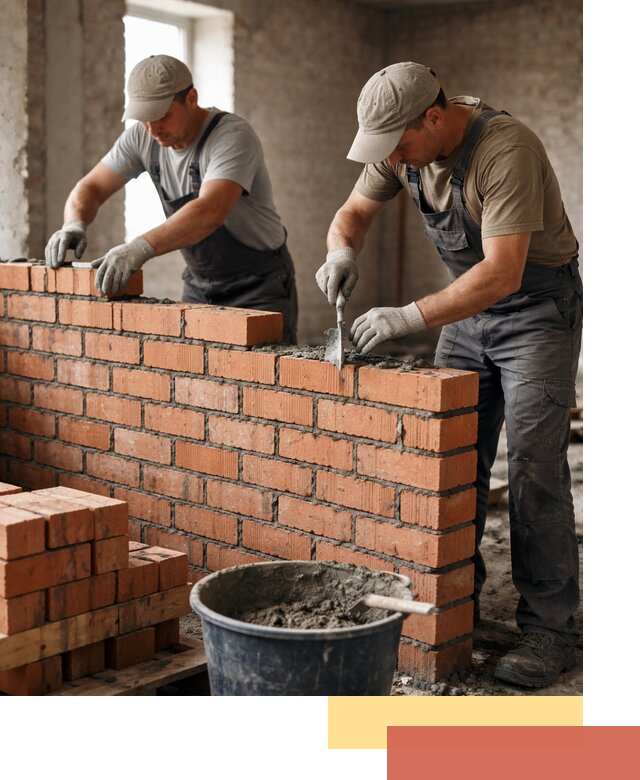 Кладка кирпичных перегородок под ключ в Искитиме