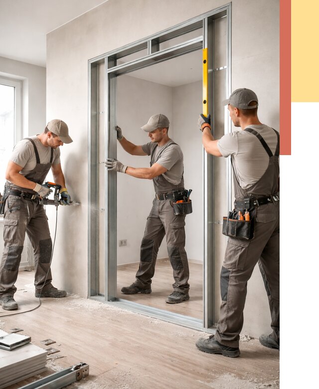 Устройство дверного проема в перегородке в Искитиме от 4586 руб. под ключ | ОТДЕЛОЧНИК-Скм