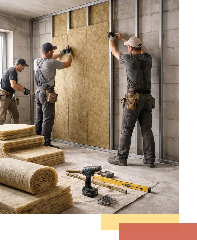 Шумоизоляция перегородок из блоков в Искитиме — монтаж и защита шумоизоляцией