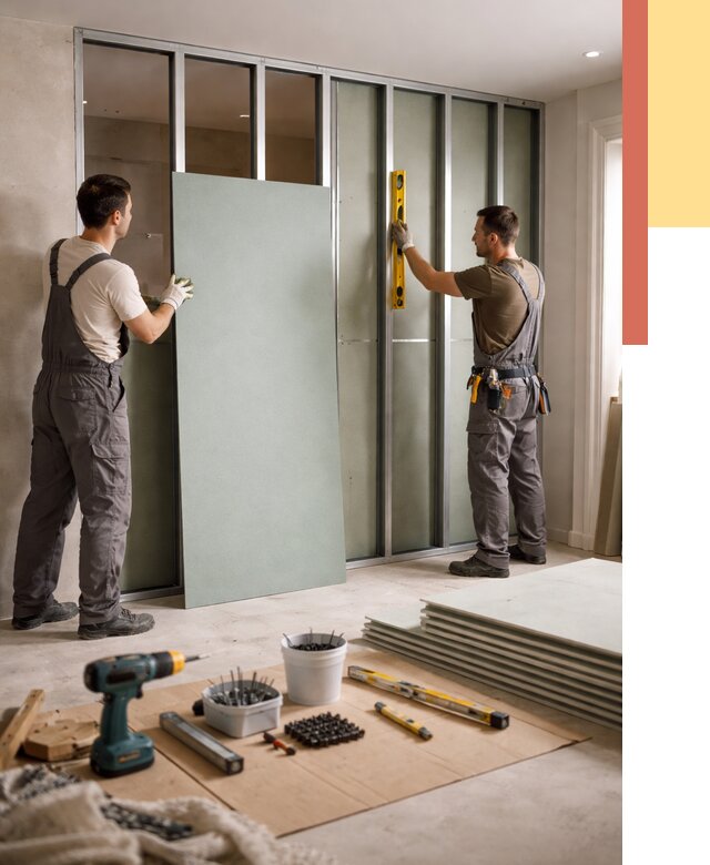 Перегородка из влагостойкого гипсокартона в Искитиме от 4892 руб. — монтаж под ключ | ОТДЕЛОЧНИК-Скм