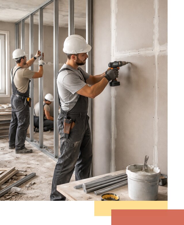 Перегородки из огнестойкого гипсокартона в Искитиме под ключ