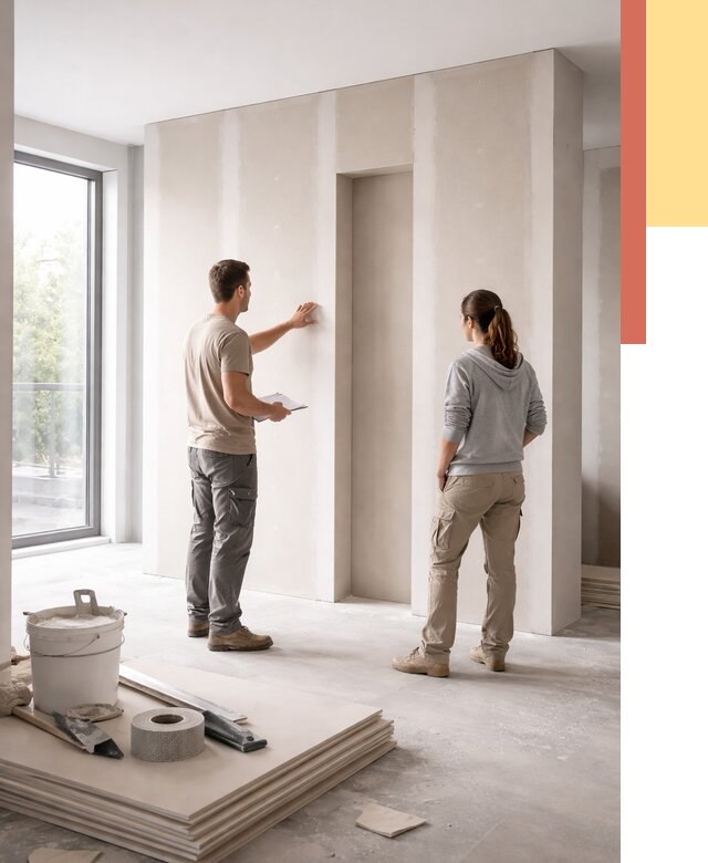 Зонирующая перегородка из гипсокартона в Искитиме от 2854 руб. под ключ | ОТДЕЛОЧНИК-Скм