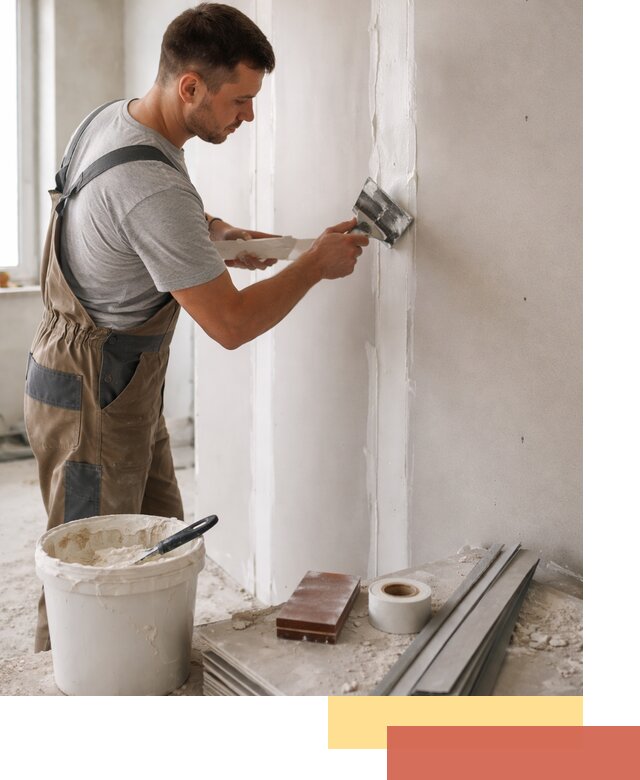 Шпаклевка перегородок из гипсокартона в Искитиме качественно и быстро