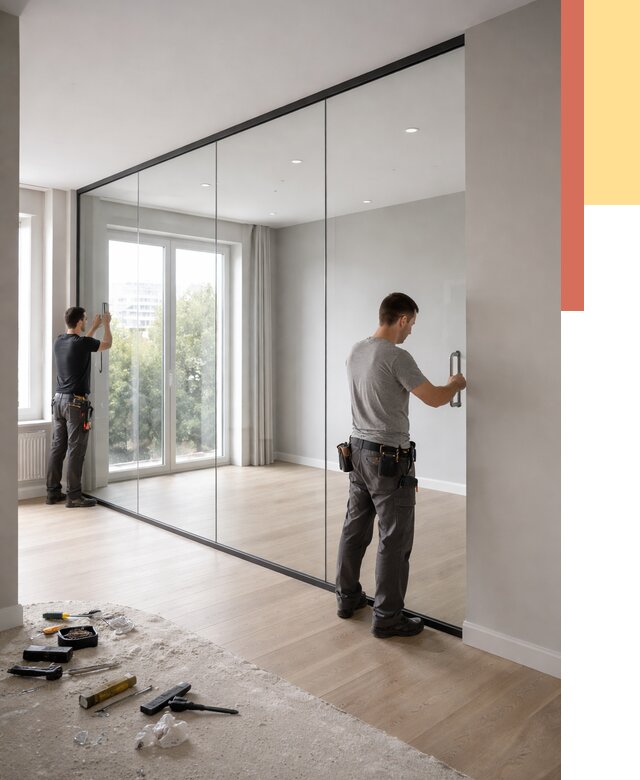 Изготовление стеклянных перегородок в Искитиме от 12587 руб. под ключ | ОТДЕЛОЧНИК-Скм